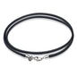 Leather Necklace for Men Women with Solid 925 Sterling Silver Lobster Clasp 3mm Black/Brown/LightBrown/Red Leather Necklace Cord 16/18/20/22/24/26/30 Inches - size: 22, style: Black Leather Cord Necklace 3mm