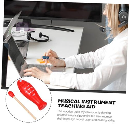 Yardwe 1Set Wooden Block Percussion Instrument for Rhythm Stick Musical Compact Lightweight for Teaching Basic Rhythm Techniques for Home Classroom Use
