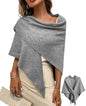 Women's Pashmina Shawl Wraps for Evening Dresses Wedding Bridal Open Front Poncho Cape Soft Large Scarf - color: Light Grey