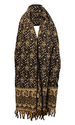 LUXURY HANDMADE OVERSIZE BLACK YELLOW COLOUR Yak Wool Shawl MEDITATION Blanket stole unisex Travel Wrap Soft gift for her