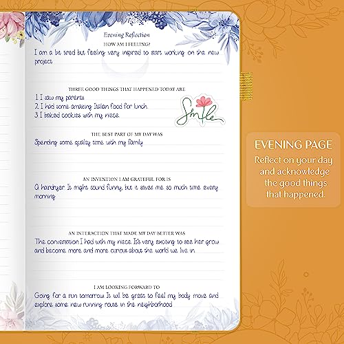 Legend Gratitude Journal – Daily Journal for Positivity & Happiness – Grateful Notebook to Write In – Thankful Affirmation Journal (Amber Yellow)