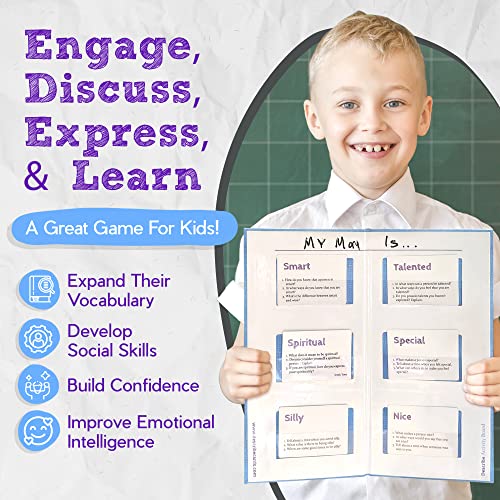 Describe Cards - All The Things Box, Over Two Dozen Games and Learning Activities for Families, Therapy, School, and More. Bundle Includes Deck One & Deck Two Conversation Cards with Activity Board.