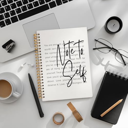 Note To Self Mental Health Journal, Therapy Journal for Mental Health, Mental Health Counselor Gifts, Mental Health Journal for Women, Hardcover Spiral Notebook 160 Pages 5.5x8.3 Inch - color: Note To Self