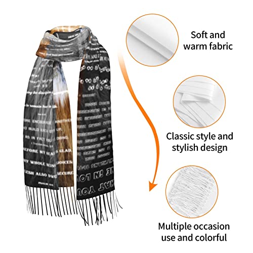 Bible Verse Christian Lion Prayer Religious Scarf Pashmina Shawls Wraps Evening Dress Bridesmaid Wedding Bridal Scarves - color: Inspirational