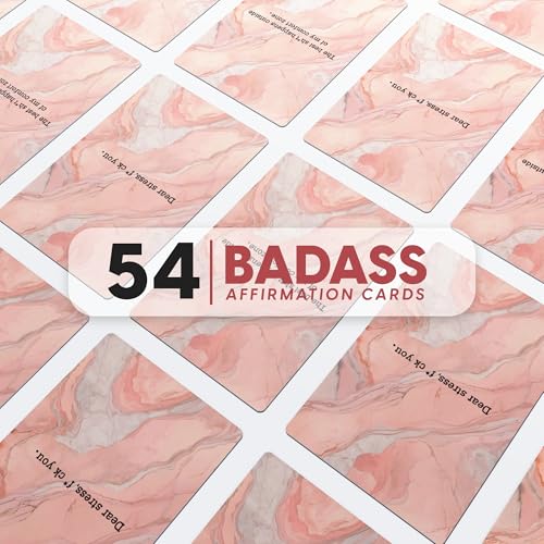 Badass Affirmations for Women – 54 Inspirational Affirmation Cards | Positive Self Care & Manifestation Deck, Funny Daily Motivation Cards, Empowerment Gifts for Women, Best Friend, and Coworker