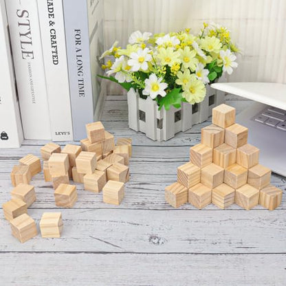 1000 PCS Premium 0.79 Inch Wooden Cubes, Natural Pine Wood Cubes for Crafts, Wood Blocks Ready for Artistic DIY Projects-Unleash Creativity with Blank Wood Blocks - size: 1000 PCS 0.79 Inch