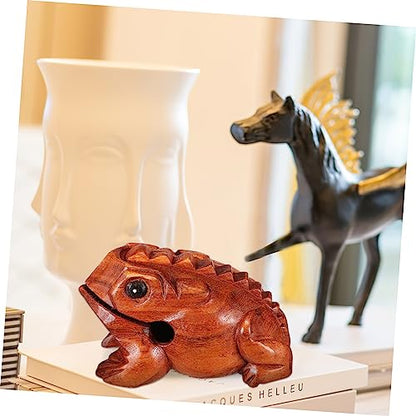 VICASKY 3pcs Wooden Sound Toad Pig Owl Music Percussion Instruments for Home Office Decoration Realistic Sounds Premium Craftsmanship