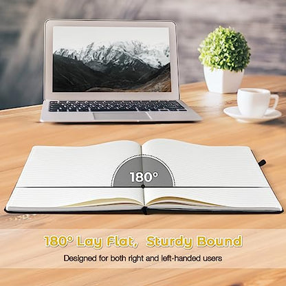 Blank Notebook, Hardcover Sketch Book, 8.5" x 11" Large Blank Journal, No Bleed Thick Paper Sketchbook for Drawing, Unlined Notebook Journal for Women Men, A4 Leather Sketchbook, Lay Flat, Yellow - color: Yellow