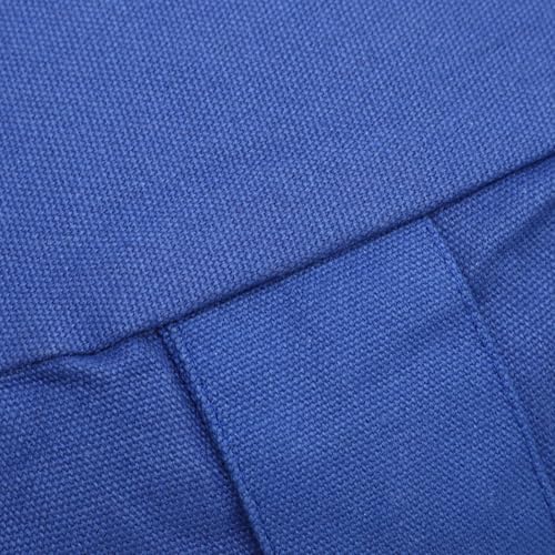 YUYTE Half Moon Meditation Cushion, Buckwheat Hulls Yoga Pillow Floor Seating Support with Cotton Cover for Meditation Zen Practice, Traditional Pillow (Dark Blue) - color: Dark Blue