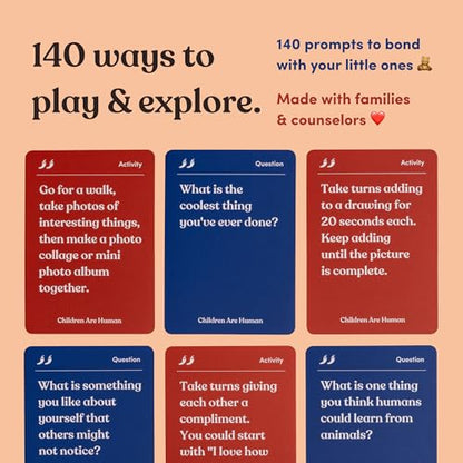 Children are Human | 140 Conversation Cards to Help Bond with Kids | Card Game for Elementary School Children | Designed by Experts for Grades 2-5 | Ages 7-10+ - style: Children Are Human