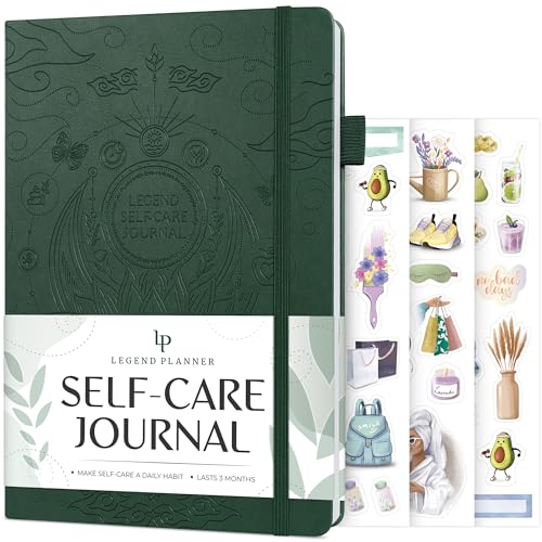 Legend Self-Care Journal – Guided Daily Reflection Journal to Support Mental & Physical Health – Daily Mood, Meditation & Personal Development Notebook – 7.1x10.5”, Lasts 3 Months (Forest Green) - color: Forest Green