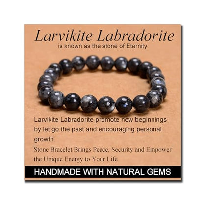 MASSIVE BEADS Handmade Yoga Stretch Elastic Bracelet Natural Stone Crystal Healing Power Energy Gifts for Unisex Adult 4mm 6mm 8mm 10mm
