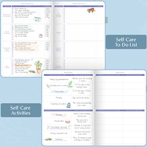 Legend Self-Care Journal – Guided Daily Reflection Journal to Support Mental & Physical Health – Daily Mood, Meditation & Personal Development Notebook – 7.1x10.5”, Lasts 3 Months (Periwinkle Gold) - color: Periwinkle Gold