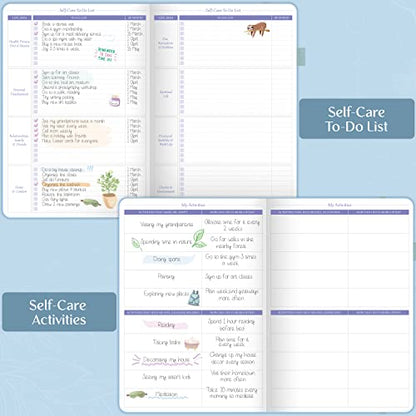 Legend Self-Care Journal – Guided Daily Reflection Journal to Support Mental & Physical Health – Daily Mood, Meditation & Personal Development Notebook – 7.1x10.5”, Lasts 3 Months (Periwinkle Gold) - color: Periwinkle Gold