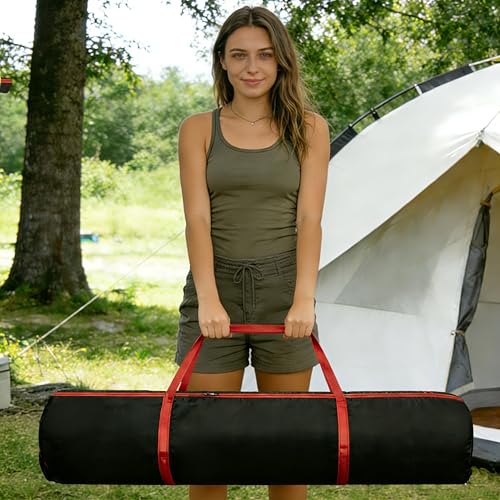 Extra Large 600D Oxford Waterproof Sports Duffle Bag 2-Way Zippers 59×14.9 Inch Large Foldable Storage Bag for Folding Bed, Mattress, Duvet, Camping Chair, Beach Umbrella (1 Pack) - size: 59*15 inch