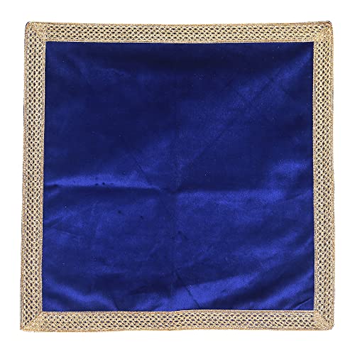 Indian Consigners Small Solid Color Velvet Cloth for Multipurpose Use (Blue) - color: Blue