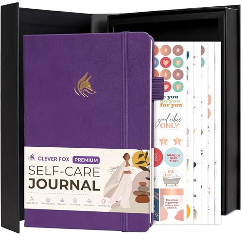 Clever Fox Self-Care Journal Premium – Daily Gratitude & Mental Health Notebook for Women – Reflection & Personal Development Journal (Purple) - color: Purple