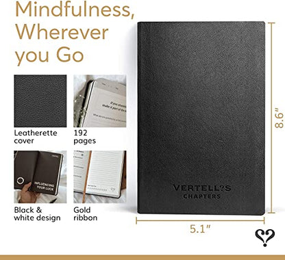 Vertellis Chapters : Undated Journal for Gratitude, Reflection & Self Care | Gratitude Journal, Self-Care Journal & Daily Journal with Quotes and Prompts. 100+ pages. Vegan Leather Hardcover