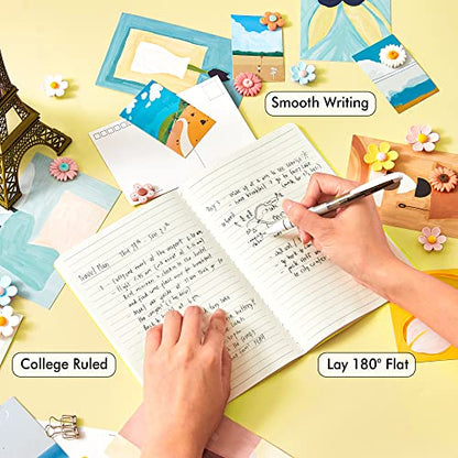feela 8 Pack Soft Cover Journal Bulk, Notebooks College Ruled for Work, Lined Travel Journal for Women Men, Note Taking Notebook School Supplies Business Writing, 8.2” x 5.5”, A5, Lemon Yellow - color: 8 Lemon Yellow