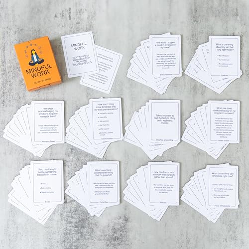 Workplace Mindfulness & Team Building Cards Mindful Work Bundle (2 Deck Set for Team Meetings, Reflection & Workplace Wellbeing)
