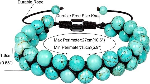 108 Mala Beads Necklace 7 Chakra Tree of Life Pendant Prayer Buddha Bracelets Healing Stone Yoga Men Women Jewelry - color: Turquoise Lava-2 Beads