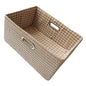 Cabilock 1pc Folding Storage Box with Handle for Room Organization Beige Storage Basket for Home Bedroom Laundry and Living Spaces