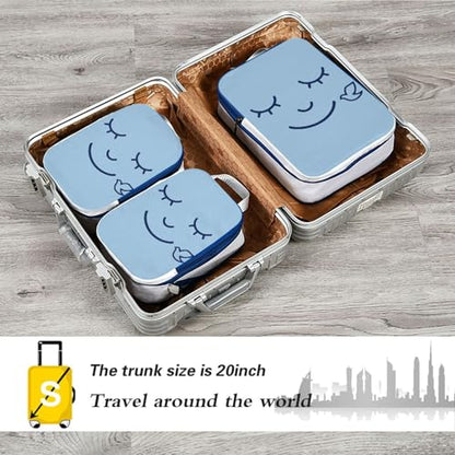 With Zipper 3pcs Travel Packing Storage Bags Polyester Bags for Closet, Peaceful Dove Look (1) (3 Set) - color: Peaceful Dove Look (1)