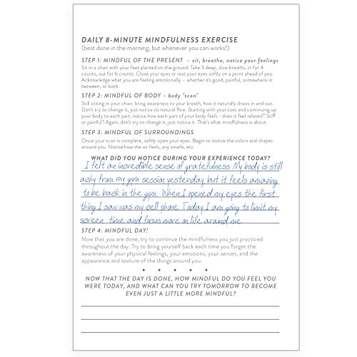 Eccolo Guided Inspirational Journal Notebook, “Be Calm”, Hardcover, A5 Guided Journal with Quotes for Relaxation, 256 Ruled Pages, Mindfulness Journal (4.75x6.7 inches)