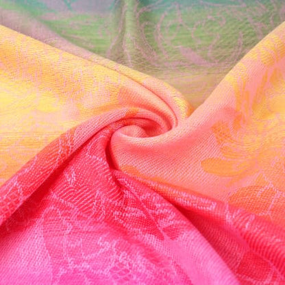 Rave Pashmina Scarf, Fashion Colorful Shawls and Wraps Soft Festival Scarves - color: C-salmon (Flower Pattern)
