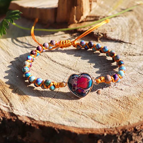 YGLINE Boho Handmade Natural Stone Bead Wrap Wrist Statment Bracelet Jewelry Collection
