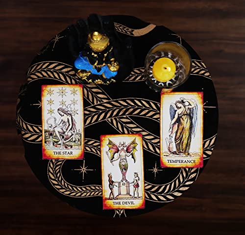 Indian Consigners Snake Altar Tarot Table Cloth Witchcraft Spread Rune Spell Beast Witchery Square Table Cover - size: 36" x 36" (Square)