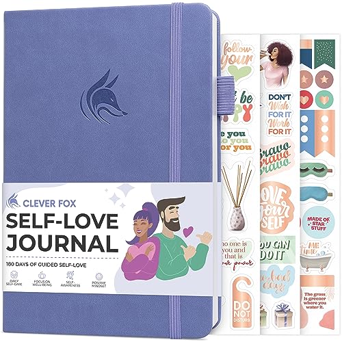 Clever Fox Self-love Journal – Guided Self-Discovery Log for Self-care, Reflection & Self-help, Mental Health, Gratitude & Mindfulness (Lavender) - color: Lavender