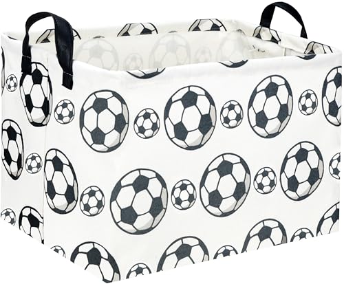 Rectangular Soccer Basket Kids Storage Bins Baby Boy Basket Kids Toy Storage Bin Organizer Box Boys Room Decor for Home(Soccer) - color: Soccer