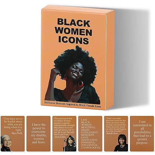 Sincerez Affirmation Cards for Black Women - Daily Affirmations with Mindfulness Quotes and Inspirational Sayings, 30 Cards, 60 x 90 mm