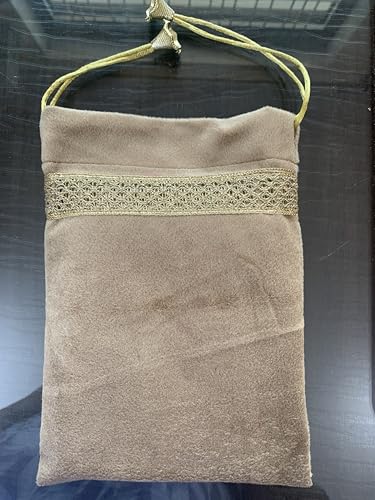SMMS Spiritual Velvet Table Cloth Altar Tarot Spread (Beige, Medium- 61cm*61cm/ 24inch*24inch) - color: Beige, size: Medium- 61cm*61cm/ 24inch*24inch