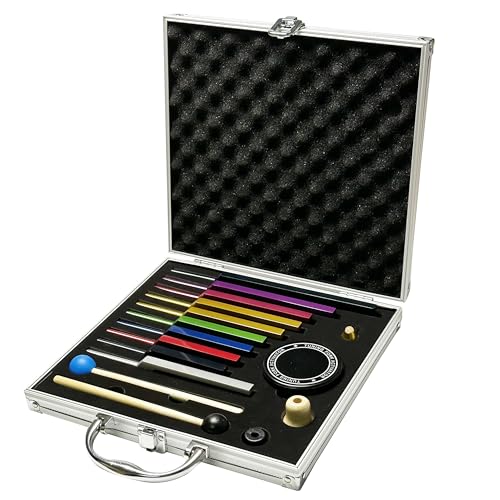 Solfeggio Tuning Fork Set - 10 Multicolour Tuning Forks Perfect for DNA Healing with Exquisite Aluminum Gift Box (174 Hz, 285 Hz, 396 Hz, 417 Hz, 432Hz, 528 Hz, 639 Hz, 741 Hz 852 Hz, 963 Hz) - color: Solfeggio Multicolour C