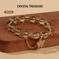 Natural Bead Bracelet 10mm Healing Crystal Bracelet for Women & Men Feng Shui Good Luck Meditation Buddhist Jewelry Handmade Stone Beaded Jewelry for Gift - color: Citrine