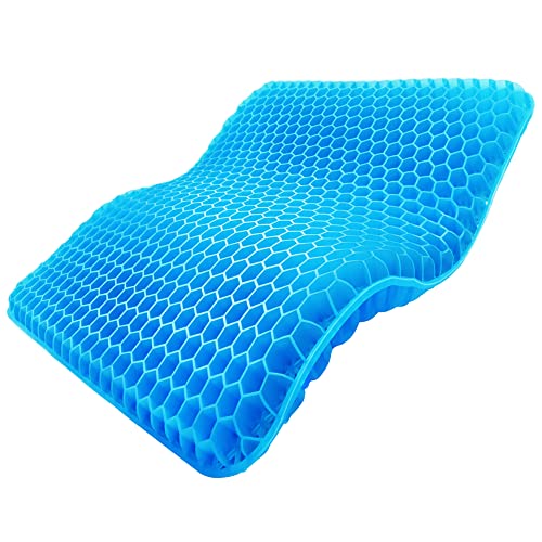 Titiroba ZD-03-L Gel Cushion, Extra Large, Floor Cushion, Special Big Size, Blue, 17.3 x 18.5 x 1.4 inches (44 x 47 x 3.5 cm)