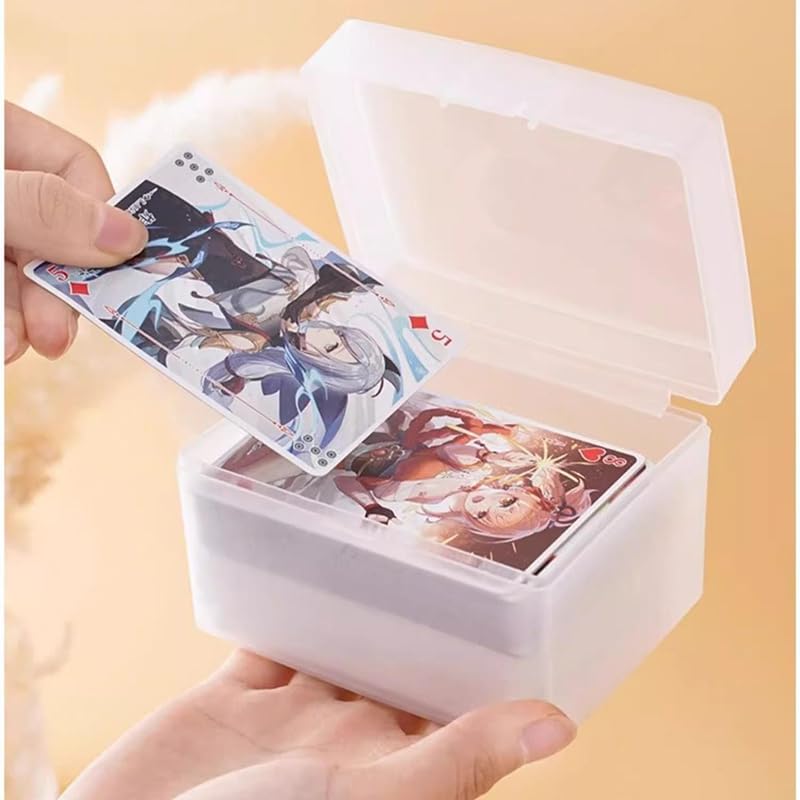 Frosted Storage Box with Lid Card Drawer Storage Box Organizer-Small - size: Small