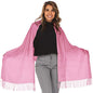 Shawl Wrap for Women Large Pashmina Scarf Evening Dress Bridesmaid Wedding Bridal - color: Light Pink