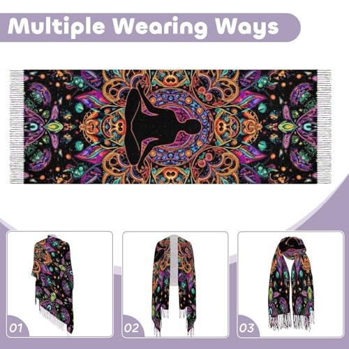Ladies Warm Autumn Scarf Pashmina Wraps Shawl Winter Cozy - color: Picture (364)