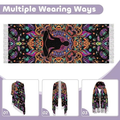 Ladies Warm Autumn Scarf Pashmina Wraps Shawl Winter Cozy - color: Picture (364)