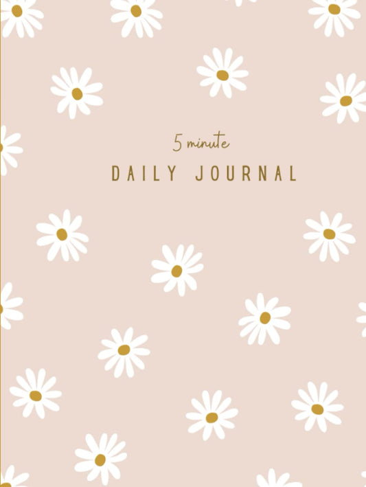 6 Month Five Minute Daily Journal with Weekly Check Ins for Graditute, Reflection & Manifestation Journal for Mindfulness, Undated Daily Journal with ... Daisy design. Six Month Journal 208 pages