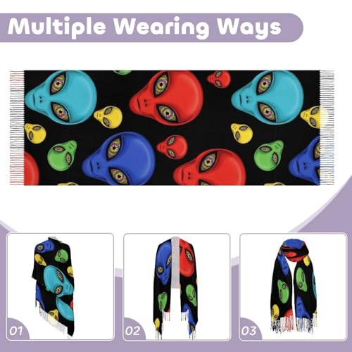 Ladies Warm Autumn Scarf Pashmina Wraps Shawl Winter Cozy - color: Picture (380)
