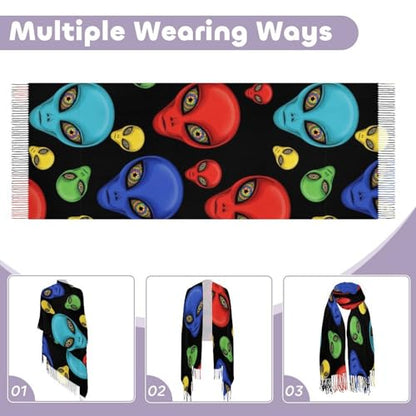 Ladies Warm Autumn Scarf Pashmina Wraps Shawl Winter Cozy - color: Picture (380)