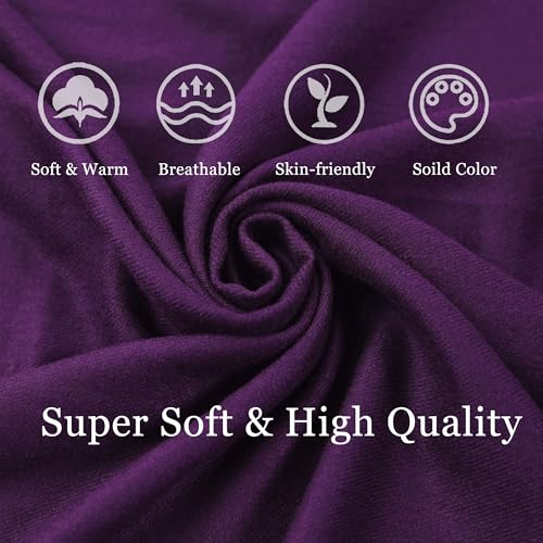 Ciormis Pashmina Scarf for Women, Soft Pashminas Shawls and Wraps for Evening Dresses, Wedding Bride Bridesmaid Shawls Scarf - color: V# Purple