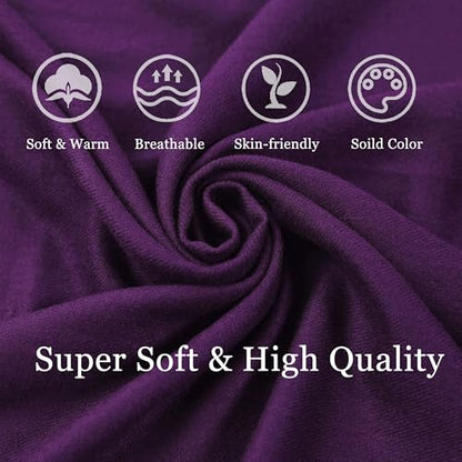 Ciormis Pashmina Scarf for Women, Soft Pashminas Shawls and Wraps for Evening Dresses, Wedding Bride Bridesmaid Shawls Scarf - color: V# Purple