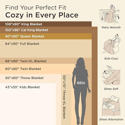 Bedsure GentleSoft Fleece Blanket Twin Size Grey - 300GSM Lightweight Plush Fuzzy Cozy Soft Warm Blanket for Bed, Sofa, Couch, Travel, Camping, 60x80 inches - color: Grey, size: Twin (60" X 80")