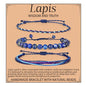 QOGIR Handmade Healing Bracelet,6mm Natural Gem Stone Bracelet rope bracelet - color: Lapis(Wisdom and Truth), size: 8mm