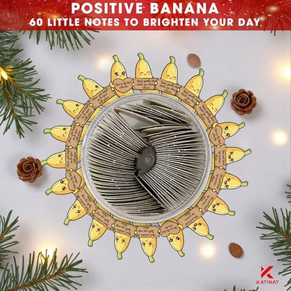 Nana Gifts Positive Banana Jar – 60 Sweet Notes for Nana, Gigi, Mimi, Funny Sentimental Mothers Day Gifts for Grandma from Granddaughter, Grandson, Grandkids, Easter Basket Stuffers - color: Positive Banana